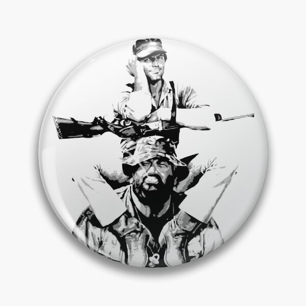 Item preview, Bud Spencer and Terence Hill I'm for the Hippopotamus stencil style | Io sto con gli ippopotami | budflux.com designed and sold by Budflux.