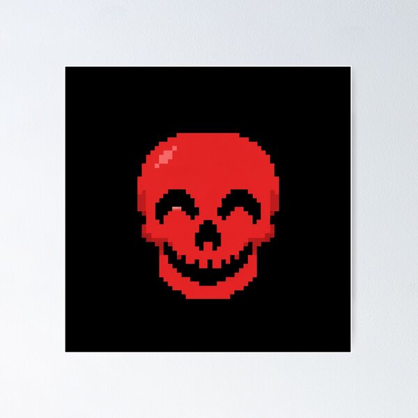 Item preview, Skull Smiling Pixel Art designed and sold by BhadzCheetah.