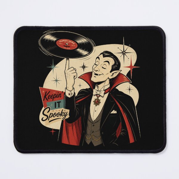 Item preview, Keepin’ It Spooky – Retro Vampire Vinyl designed and sold by ThreadTheory976.