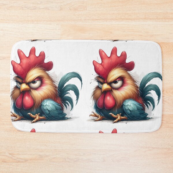 Item preview, Funny Grumpy Rooster Not A Morning Person Cute 3D Cartoon Farm Animal designed and sold by LunaPixelStudio.