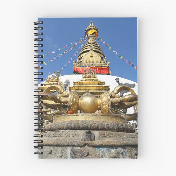 Artikelvorschau, Affentempel in Kathmandu mit wehenden buddhistischen Flaggen entworfen und verkauft von jaynerushton.
