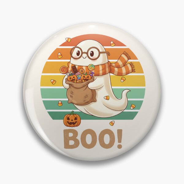 Item preview, Cute Retro Halloween Ghost With Candies  designed and sold by SweetLilith.