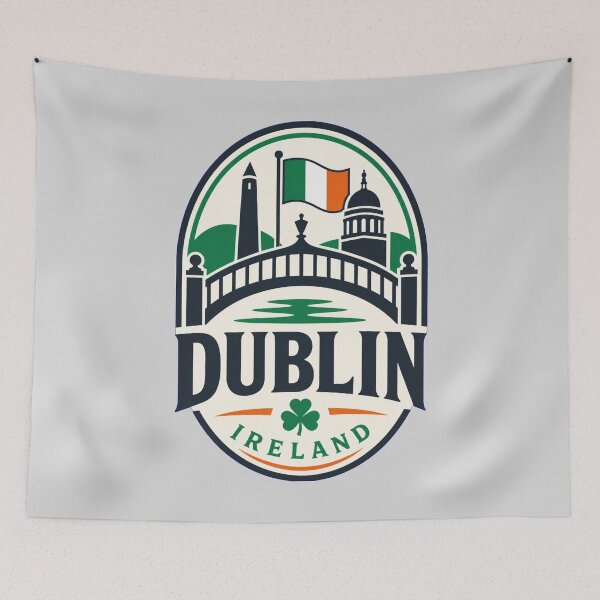 Item preview, Dublin Ireland Vintage Travel Badge T-Shirt – Irish City Souvenir designed and sold by Lyfeinsights.
