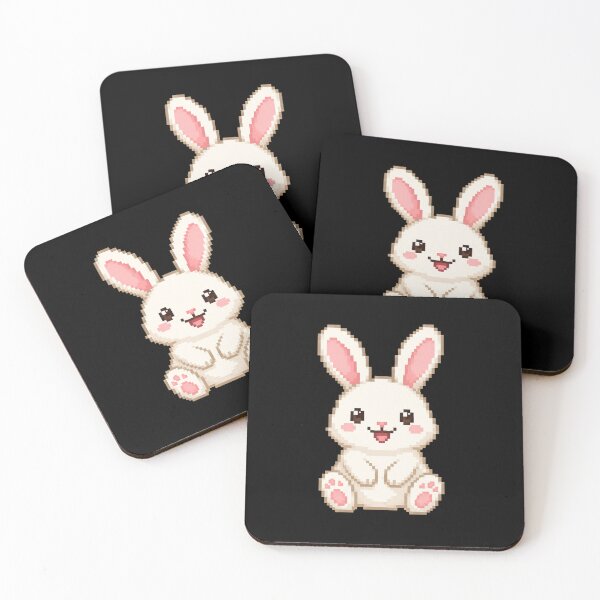 Item preview, Bunny Smiling Pixel Art designed and sold by BhadzCheetah.