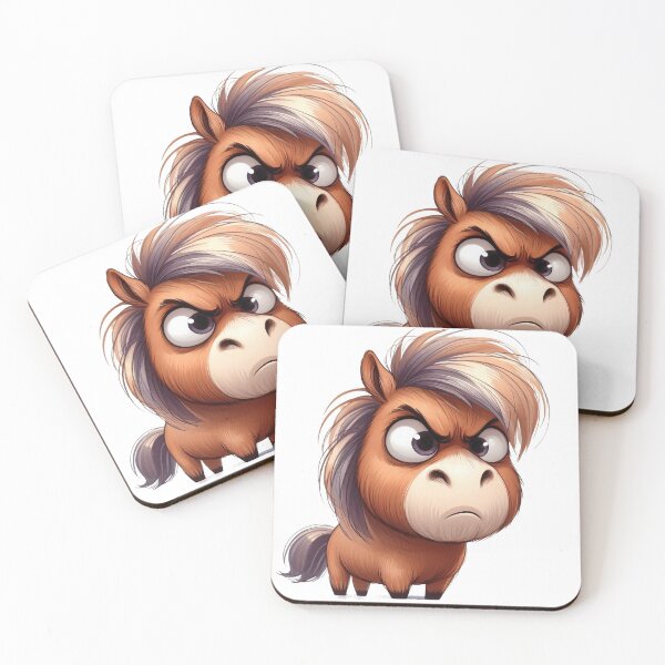 Item preview, Funny Grumpy Pony Not A Morning Person Cute 3D Cartoon Horse Gift designed and sold by LunaPixelStudio.