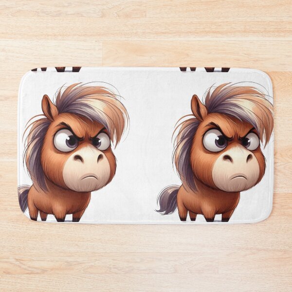 Item preview, Funny Grumpy Pony Not A Morning Person Cute 3D Cartoon Horse Gift designed and sold by LunaPixelStudio.