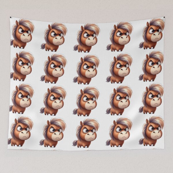 Item preview, Funny Grumpy Pony Not A Morning Person Cute 3D Cartoon Horse Gift designed and sold by LunaPixelStudio.