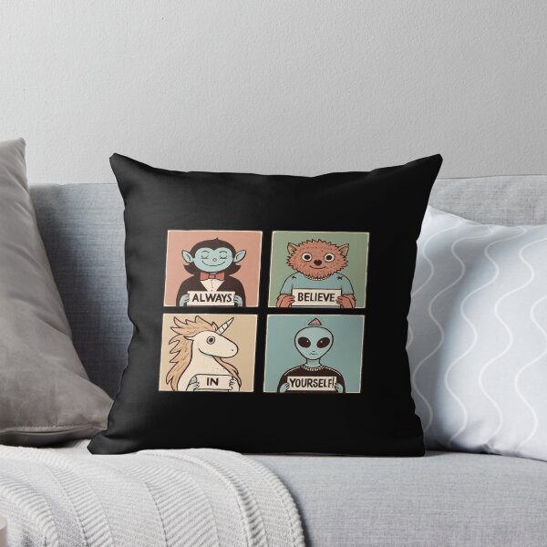Item preview, Always Believe in Yourself • Cute Vampire, Werewolf, Unicorn & Alien Motivational Art designed and sold by Bright Nest Studio.