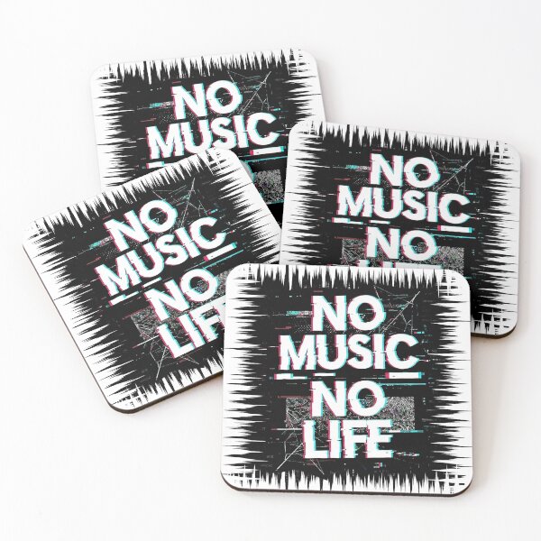 Item preview, Aesthetic Music Typography: No Music No Life designed and sold by Style-InkPulse.