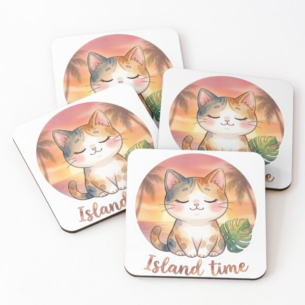 Item preview, Island Time Lani Cat – Relaxing Tabby Watching Hawaiian Sunset designed and sold by LaniDigitalNook.