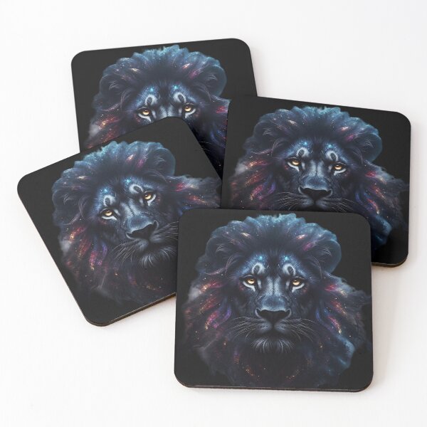 Item preview, Apex Lion: Midnight. Cosmic Galaxy Lion - Majestic Nebula Mane Starry Lion designed and sold by David Brookes Digital.