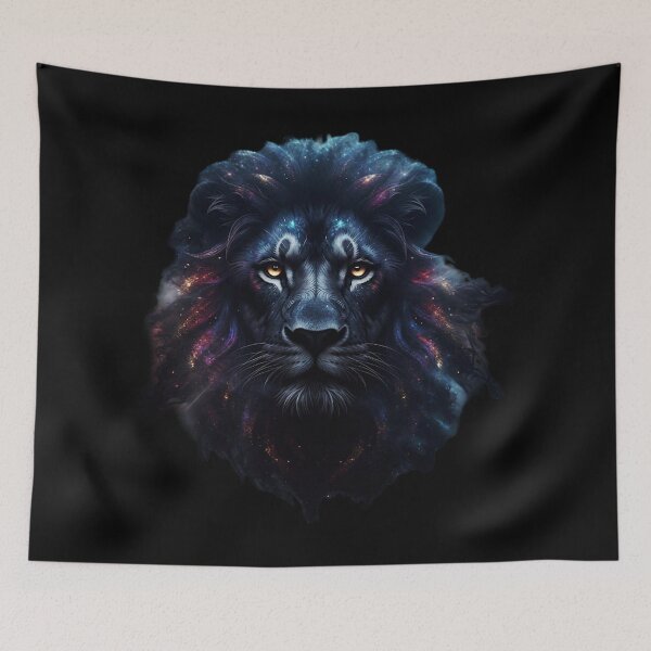 Item preview, Apex Lion: Midnight. Cosmic Galaxy Lion - Majestic Nebula Mane Starry Lion designed and sold by David Brookes Digital.