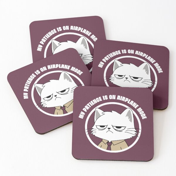 Item preview, My patience is on airplane mode | Funny Office Cat Sticker designed and sold by TheNicheNest.