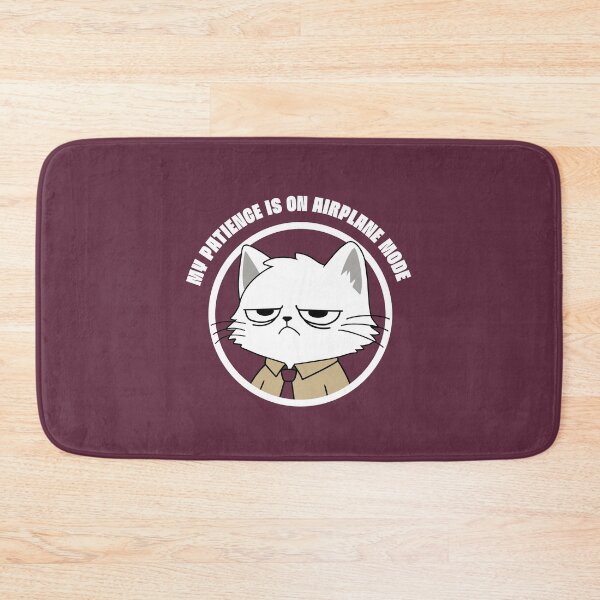 Item preview, My patience is on airplane mode | Funny Office Cat Sticker designed and sold by TheNicheNest.