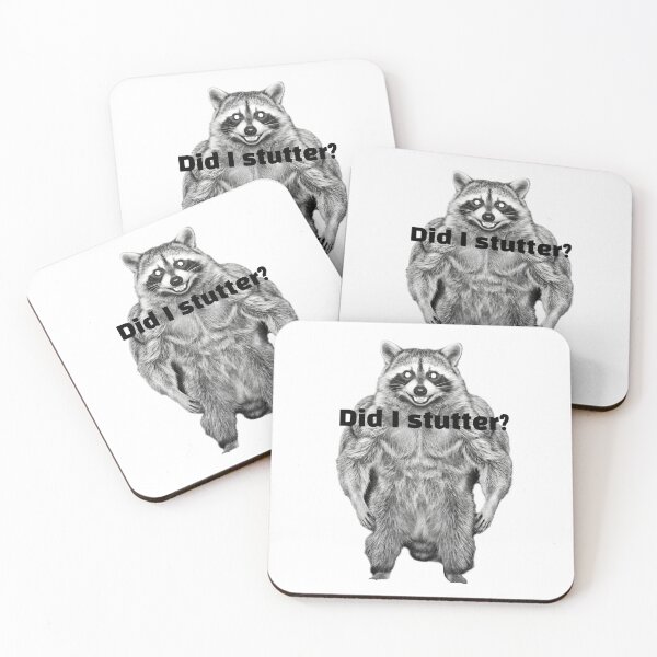 Item preview, Savage Muscular Raccoon Asking Did I Stutter designed and sold by Coon & Momo.