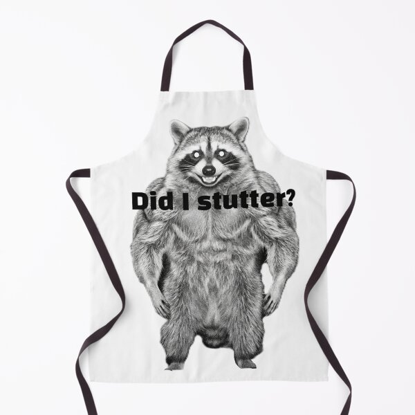Item preview, Savage Muscular Raccoon Asking Did I Stutter designed and sold by Coon & Momo.