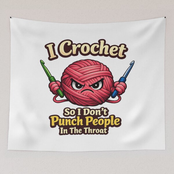 Item preview, I Crochet So I Dont Punch People designed and sold by Art by Debasish.