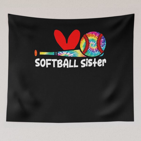 Item preview, Tie Dye Softball Ball Heart Sister Love designed and sold by LarryMBrown.