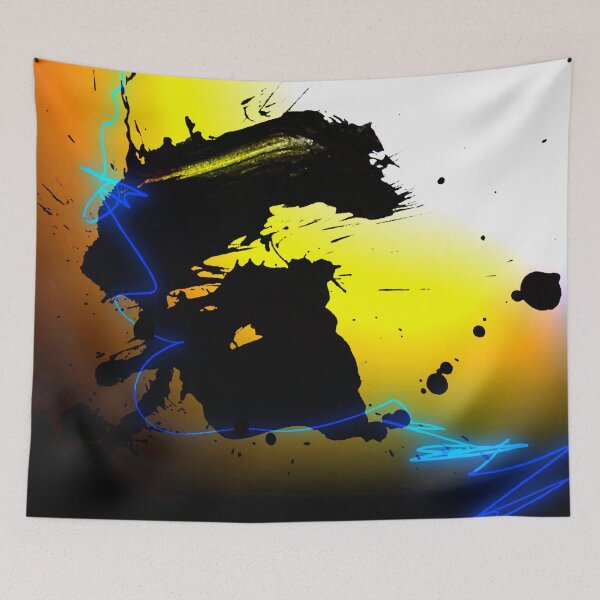 Item preview, Electric blue lines abstract designed and sold by ZebEddy.