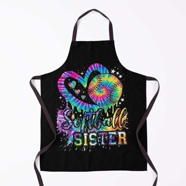 Item preview, Rainbow Tie Dye Heart Softball Sister designed and sold by LarryMBrown.
