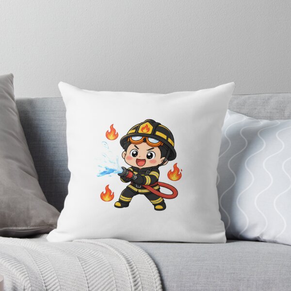 Item preview, KOREA HAENAM - Cute Chibi Firefighter Hero Sticker designed and sold by KOREA-HAENAM.
