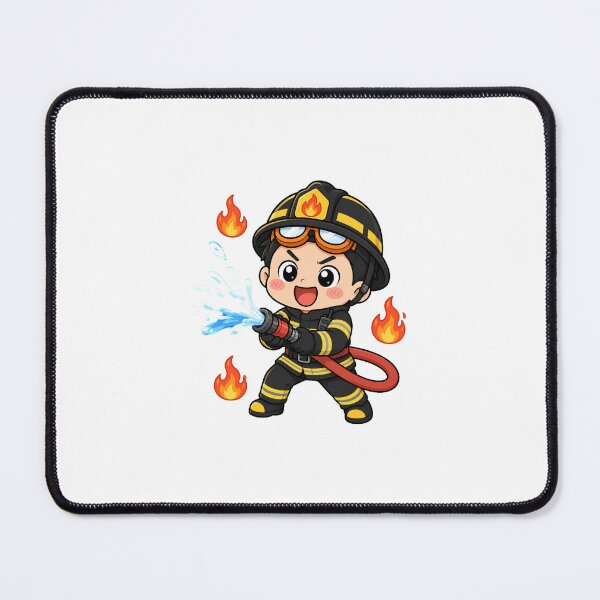 Item preview, KOREA HAENAM - Cute Chibi Firefighter Hero Sticker designed and sold by KOREA-HAENAM.