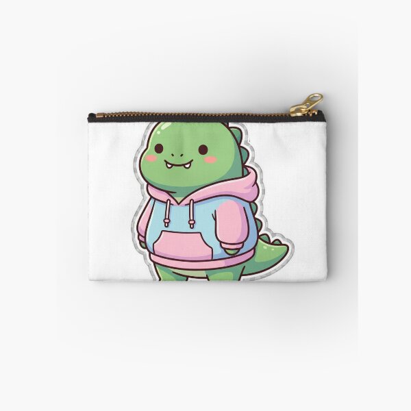 Item preview, Cute Dinosaur Hoodie Transparent Sticker Art designed and sold by Alexrtr.