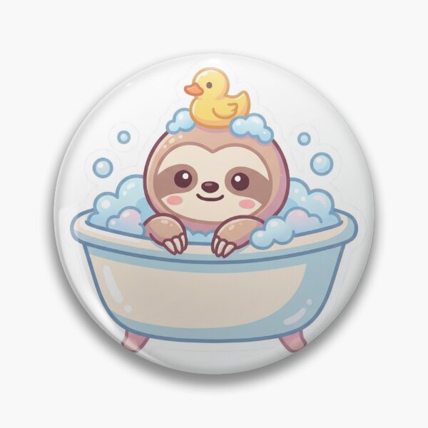 Item preview, Cute Sloth Bubble Bath Transparent Sticker designed and sold by Alexrtr.