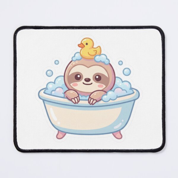 Item preview, Cute Sloth Bubble Bath Transparent Sticker designed and sold by Alexrtr.
