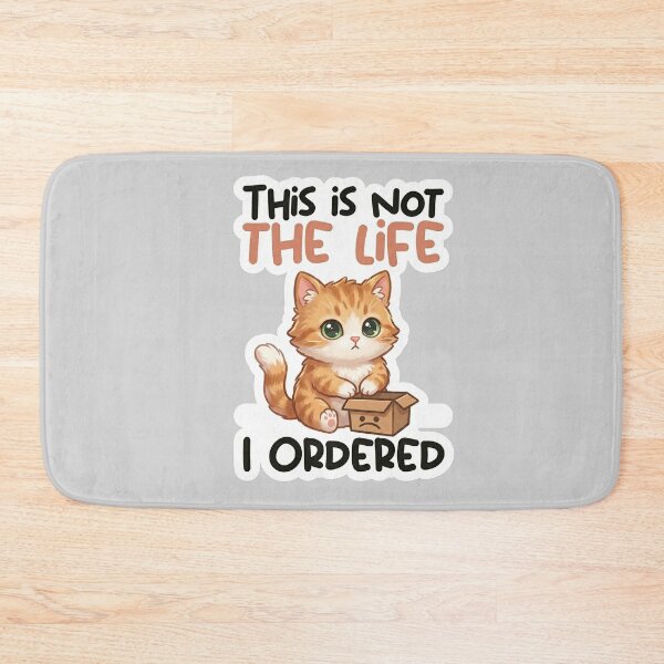 Item preview, This Is Not The Life I Ordered Cute Cat Sticker | Funny Introvert Kitty Meme designed and sold by CrystalMineArts.