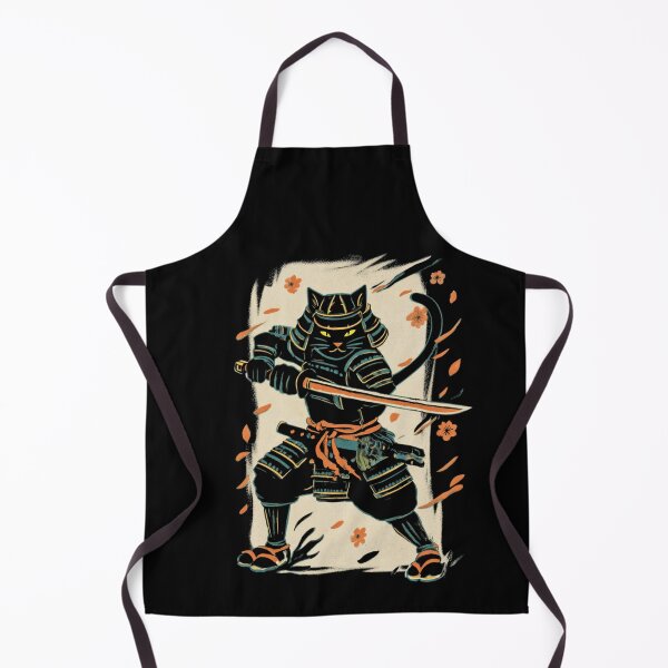 Item preview, Samurai Cat Japanese Warrior Cherry Blossom Art designed and sold by Blurbean.