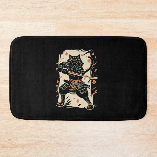 Item preview, Samurai Cat Japanese Warrior Cherry Blossom Art designed and sold by Blurbean.