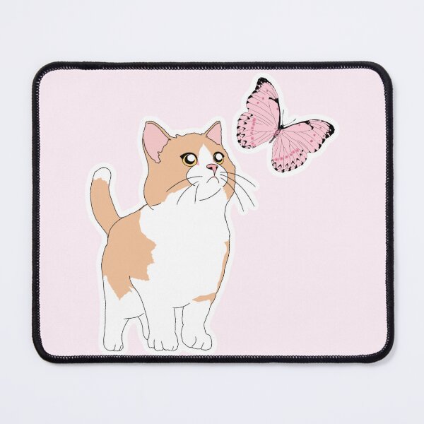 Item preview, a cheese kitty playing with butterfly designed and sold by sara747.