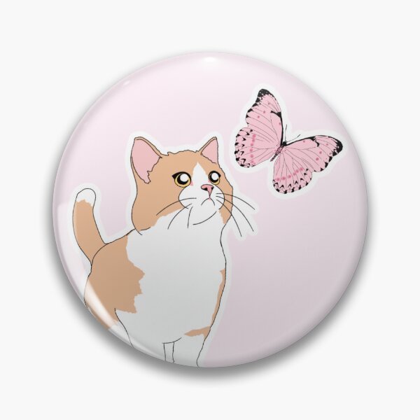 Item preview, a cheese kitty playing with butterfly designed and sold by sara747.
