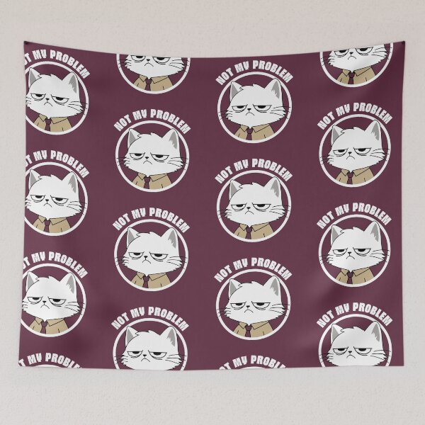 Item preview, Not my problem | Funny Cat Sticker for Laptop | Sarcastic Cat Gift designed and sold by TheNicheNest.