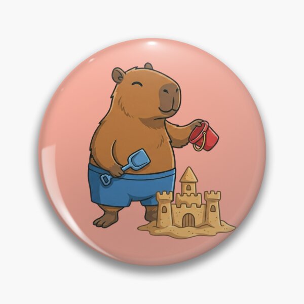 Item preview, Summer Capybara Sandcastle Builder designed and sold by Ivy-Triggs.