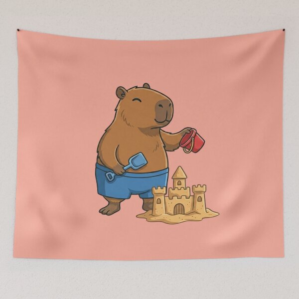 Item preview, Summer Capybara Sandcastle Builder designed and sold by Ivy-Triggs.