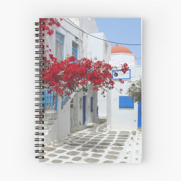 Item preview, Gorgeous whitewashed laneways in Mykonos Greek Island designed and sold by jaynerushton.