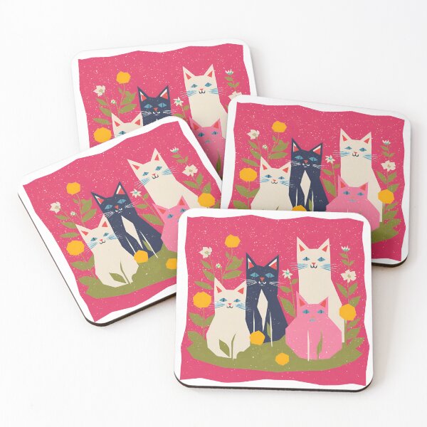 Item preview, Four Garden Cats designed and sold by mellow-koko.