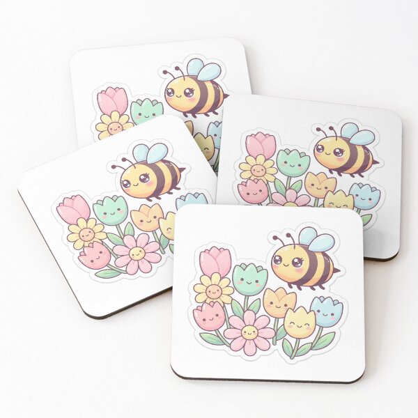 Item preview, Cute Bee Flower Transparent Sticker Design designed and sold by Alexrtr.
