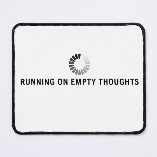 Item preview, Running on Empty Thoughts Shirt – Tired Brain Tee, Minimalist Humor Design designed and sold by Gohrin.co.