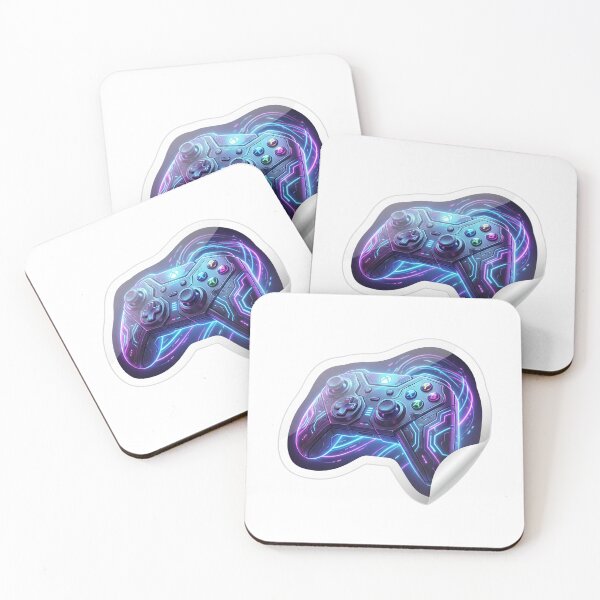 Item preview, Neon Gaming Controller Transparent Sticker Art designed and sold by Alexrtr.
