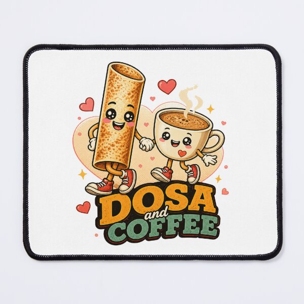 Item preview, Dosa and Coffee – Cute Kawaii South Indian Food Lover Retro Design designed and sold by Globalcitytees.