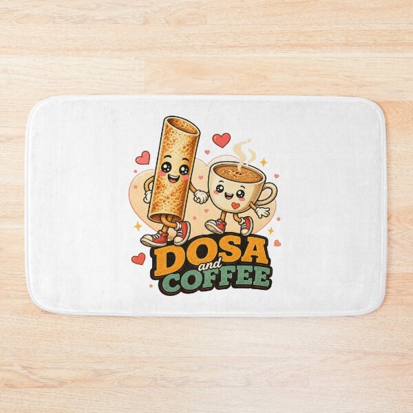 Item preview, Dosa and Coffee – Cute Kawaii South Indian Food Lover Retro Design designed and sold by Globalcitytees.