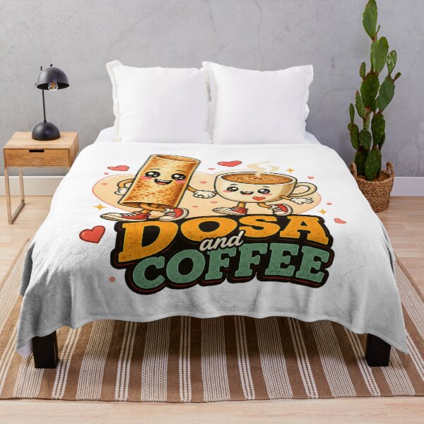 Item preview, Dosa and Coffee – Cute Kawaii South Indian Food Lover Retro Design designed and sold by Globalcitytees.