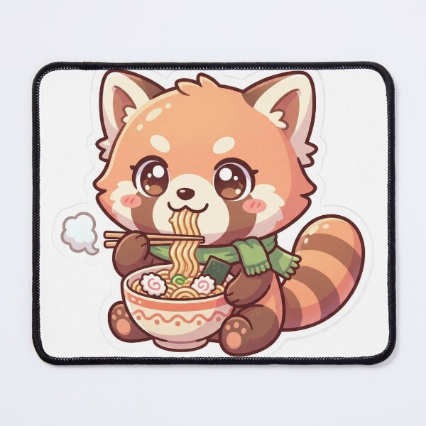 Item preview, Cute Red Panda Noodles Transparent Sticker designed and sold by Alexrtr.