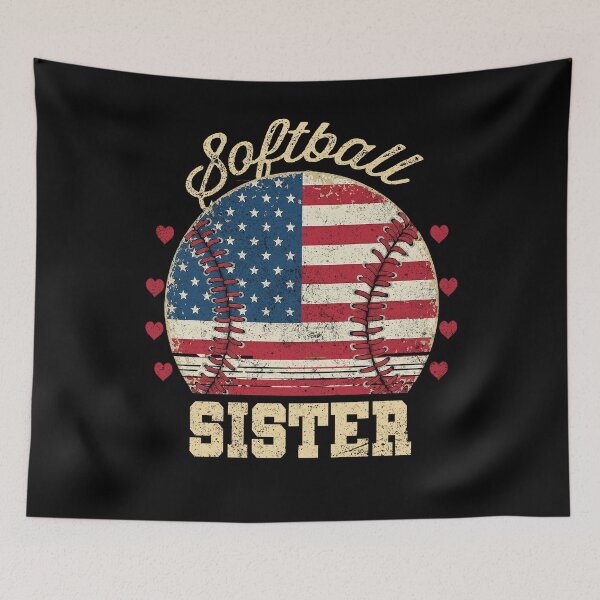 Item preview, Patriotic Softball Sister USA Flag designed and sold by LarryMBrown.