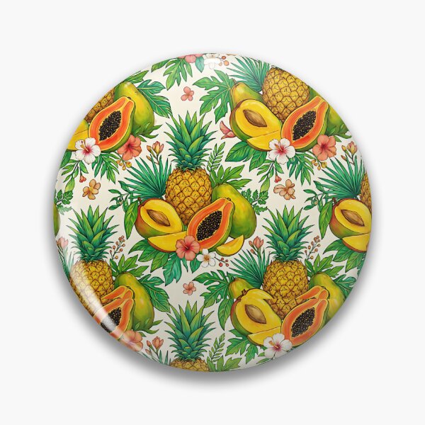 Item preview, Tropical Fruit and Hibiscus Pattern Botanical Exotic designed and sold by SplashTastic.