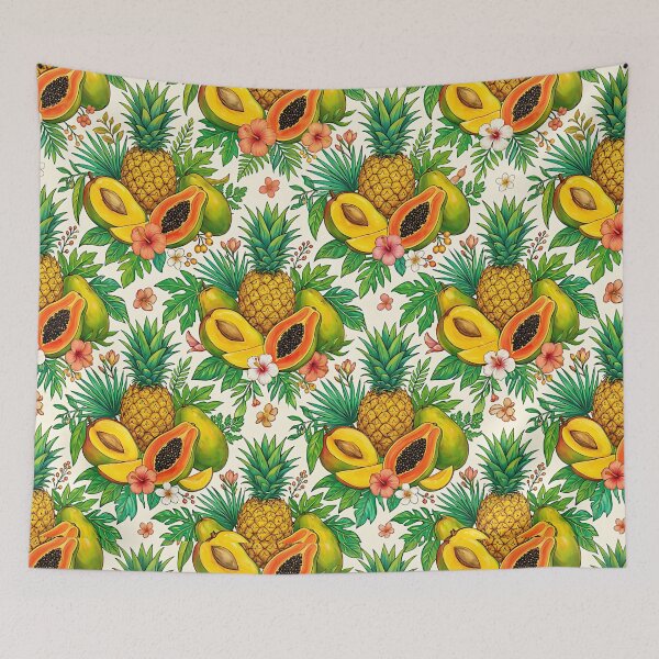 Item preview, Tropical Fruit and Hibiscus Pattern Botanical Exotic designed and sold by SplashTastic.