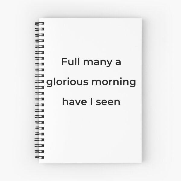 Item preview, "Full many a glorious morning have I seen" - print black designed and sold by ariksworld.